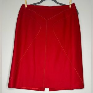 Harve Bernard Red Wool blend Pencil Skirt 12